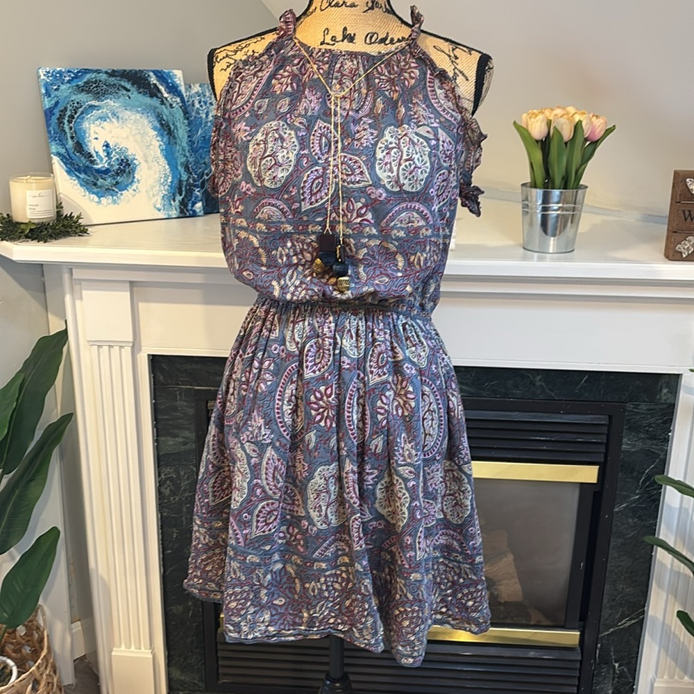 Alicia Bell- Floral Print Ruffle Dress